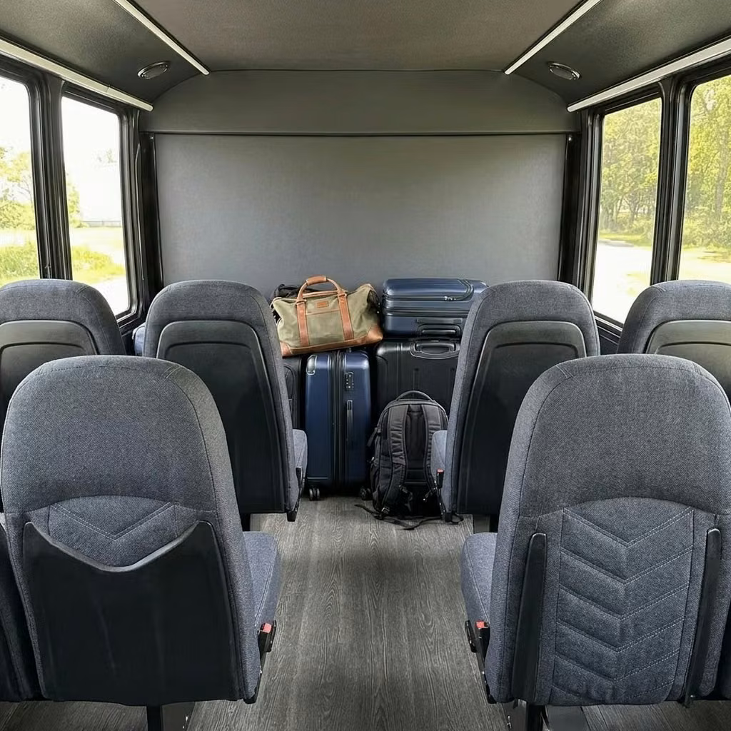 pleasant hill 25 passenger minibus luggage area