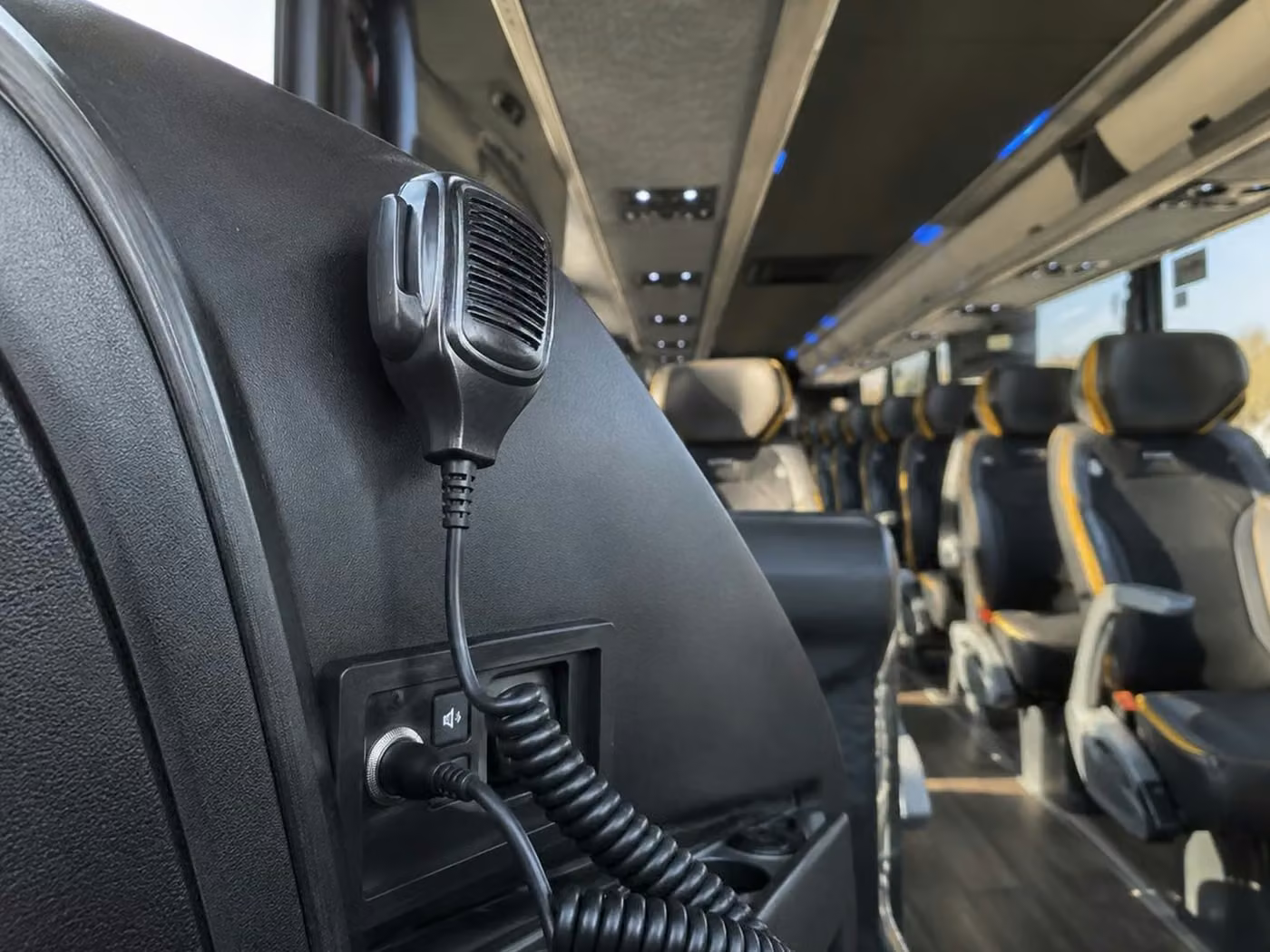 pleasant hill 56 passenger charter bus pa system