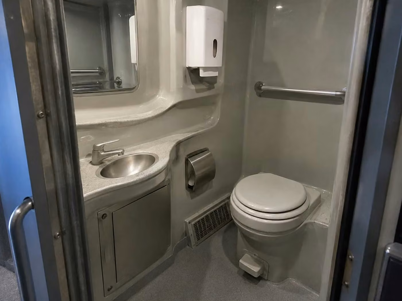 pleasant hill charter bus onboard restroom