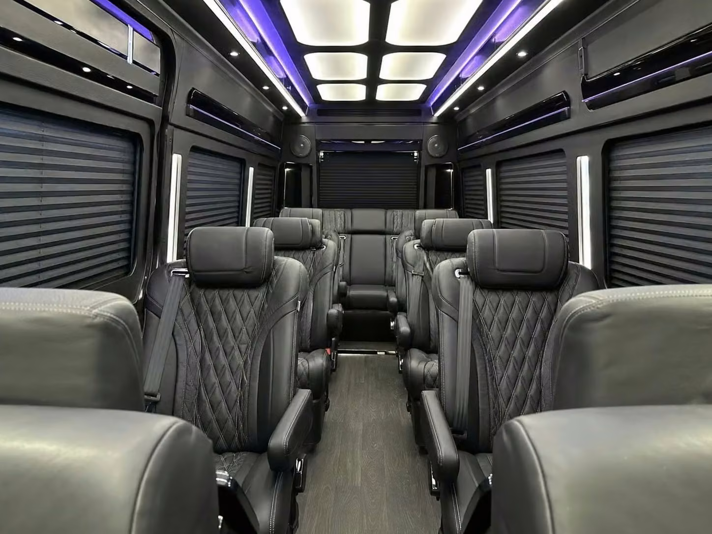 pleasant hill sprinter van rental with driver reclining seats